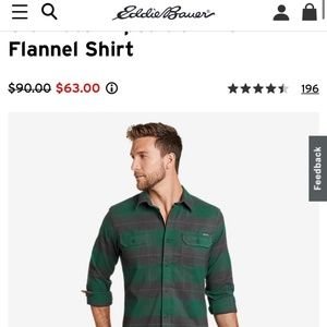 Eddie Bauer Flannel Shirt NWT